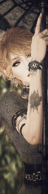 Free dark romance bookmark featuring a couple hugging against a wall with a lacy umbrella